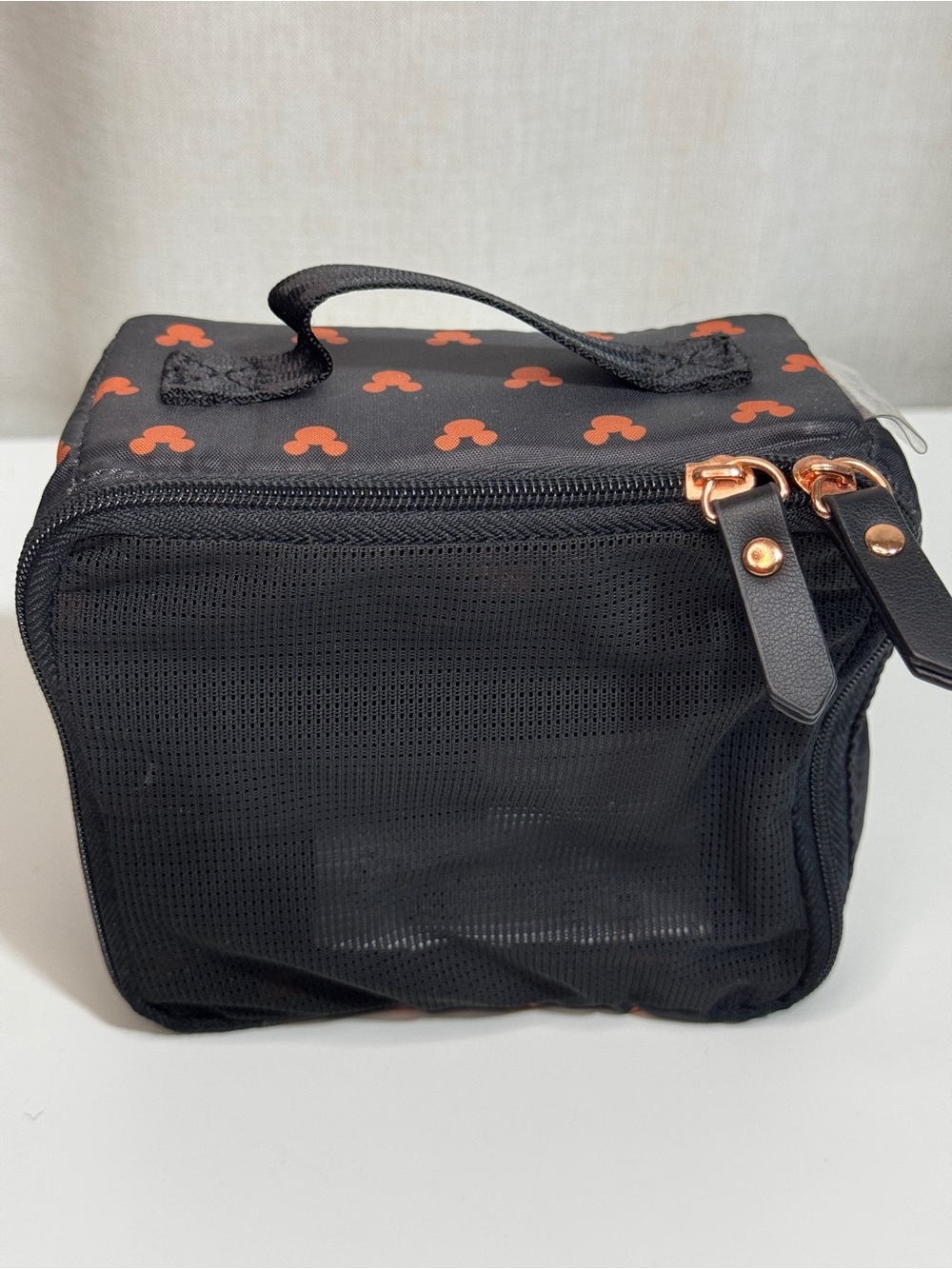 Petunia Pickle Bottom Black Baby Accessories Case w/Orange Mickey Mouse Pattern